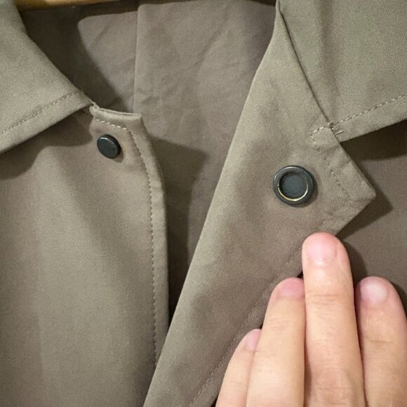 NWT Fear of God Essentials Wood Long Coat Medium Brown Long Trench - Picture 7 of 16